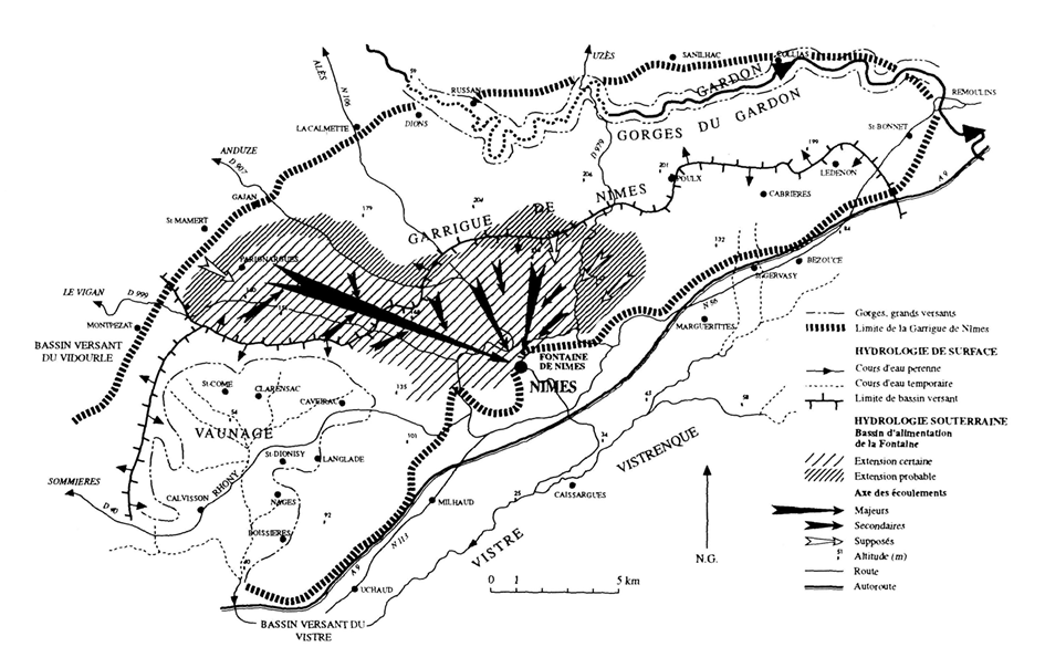 Carte schématique du bassin hydrogéologique 