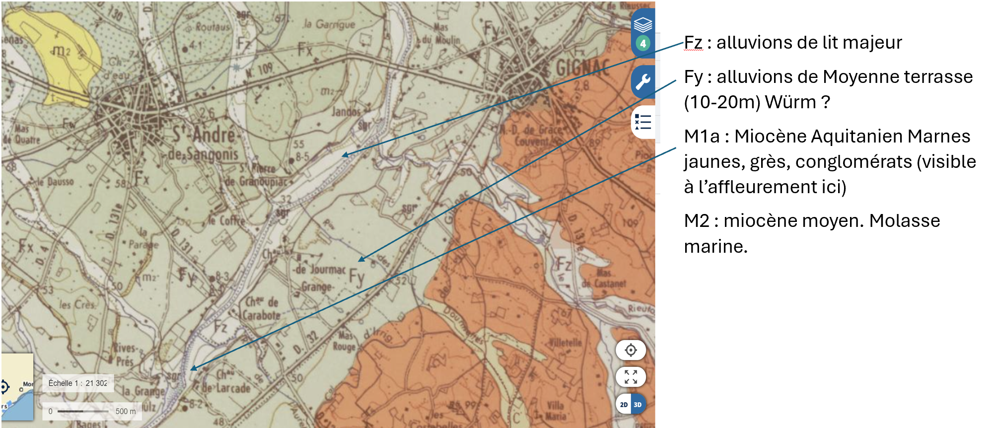 Carte géologique locale